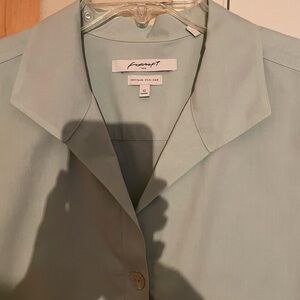 Foxcroft Nwot sage green no iron heritage button up blouse